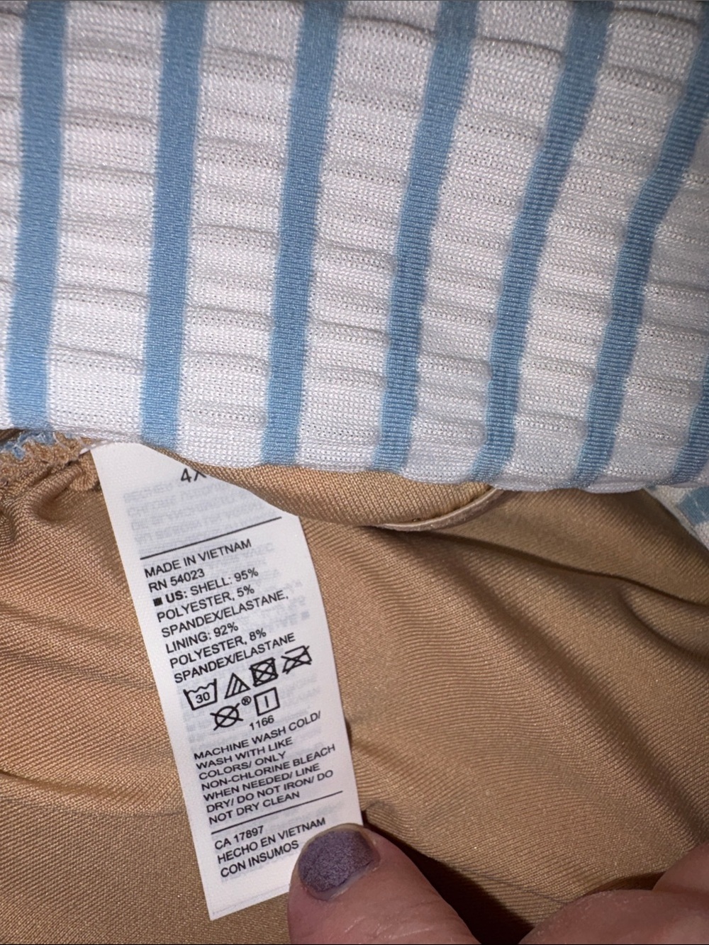 Old Navy Women's Striped Bikini Top Adjustable Straps Blue/White Plus Sz 4X NWT! - Picture 15 of 16